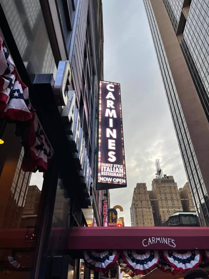 Carmines NYC sign